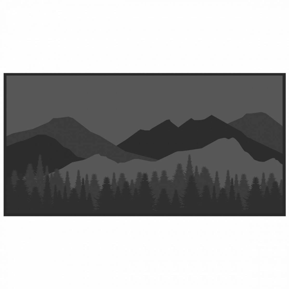 Kuma Mountain Wilderness Outdoor Mat-18' x 9' (Black/Grey)