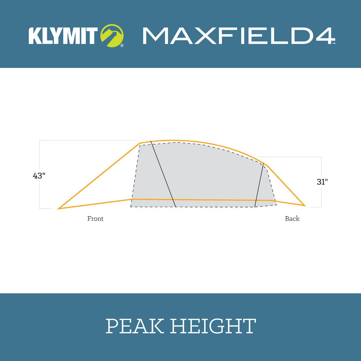 Klymit Maxfield 4 Tent Orange/Grey