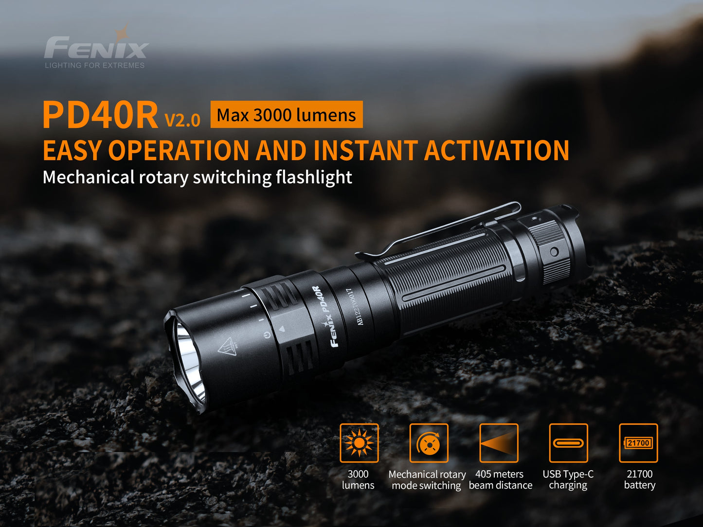 Fenix PD40R V2.0 Flashlight