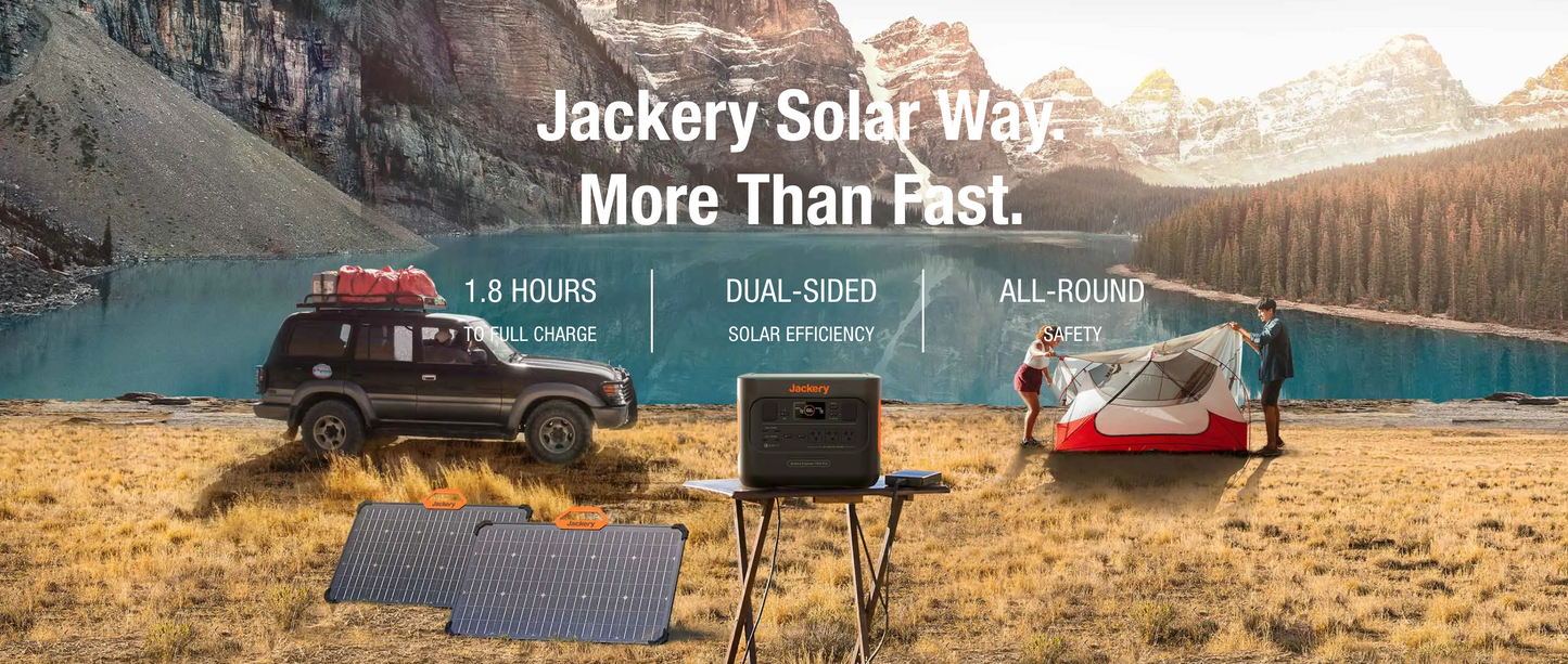 Jackery Explorer 1000 Pro Portable Generator + 2 x80W Panels