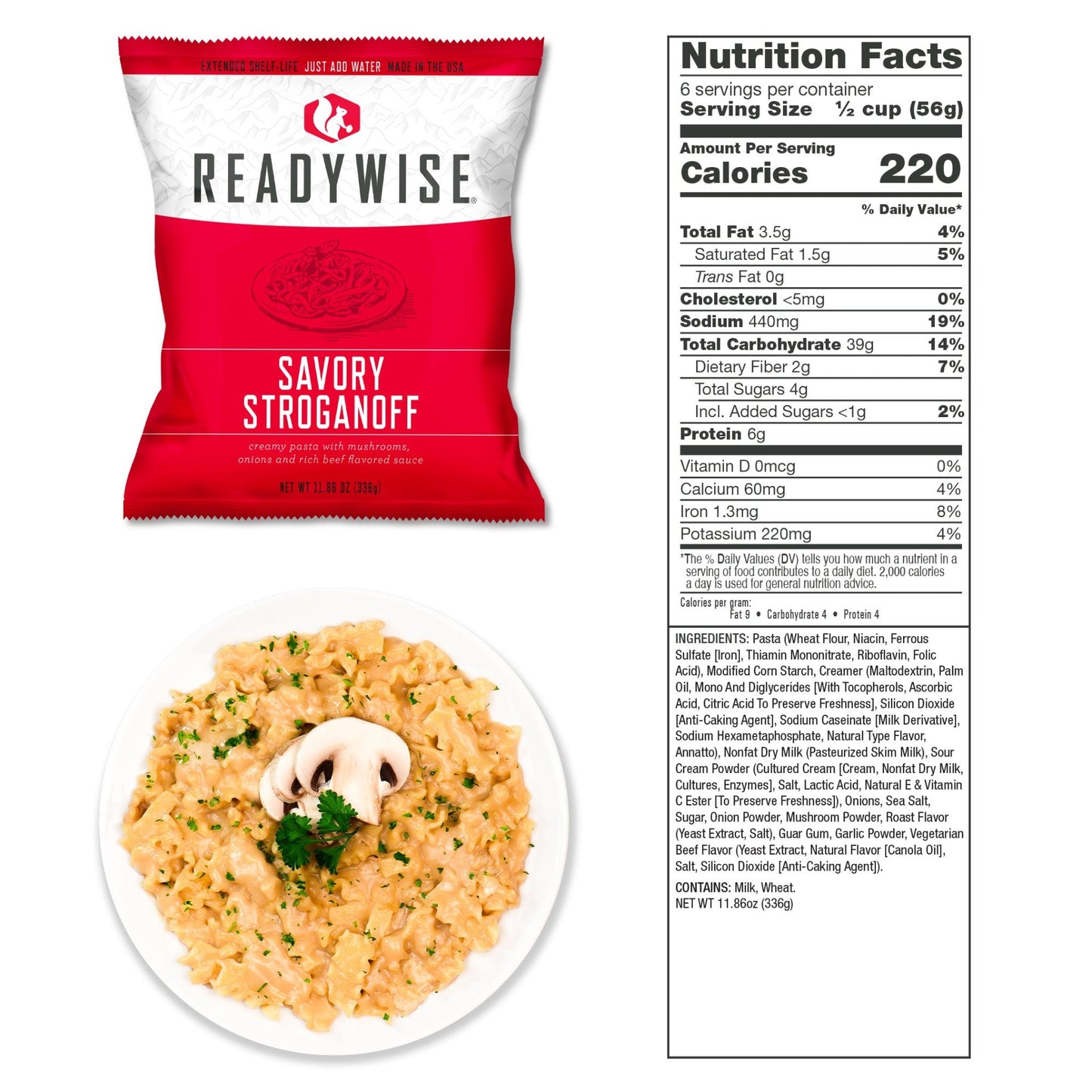 ReadyWise 7 Day Emergency Dry Bag 60 Servings Breakfast and Entrée Grab and Go