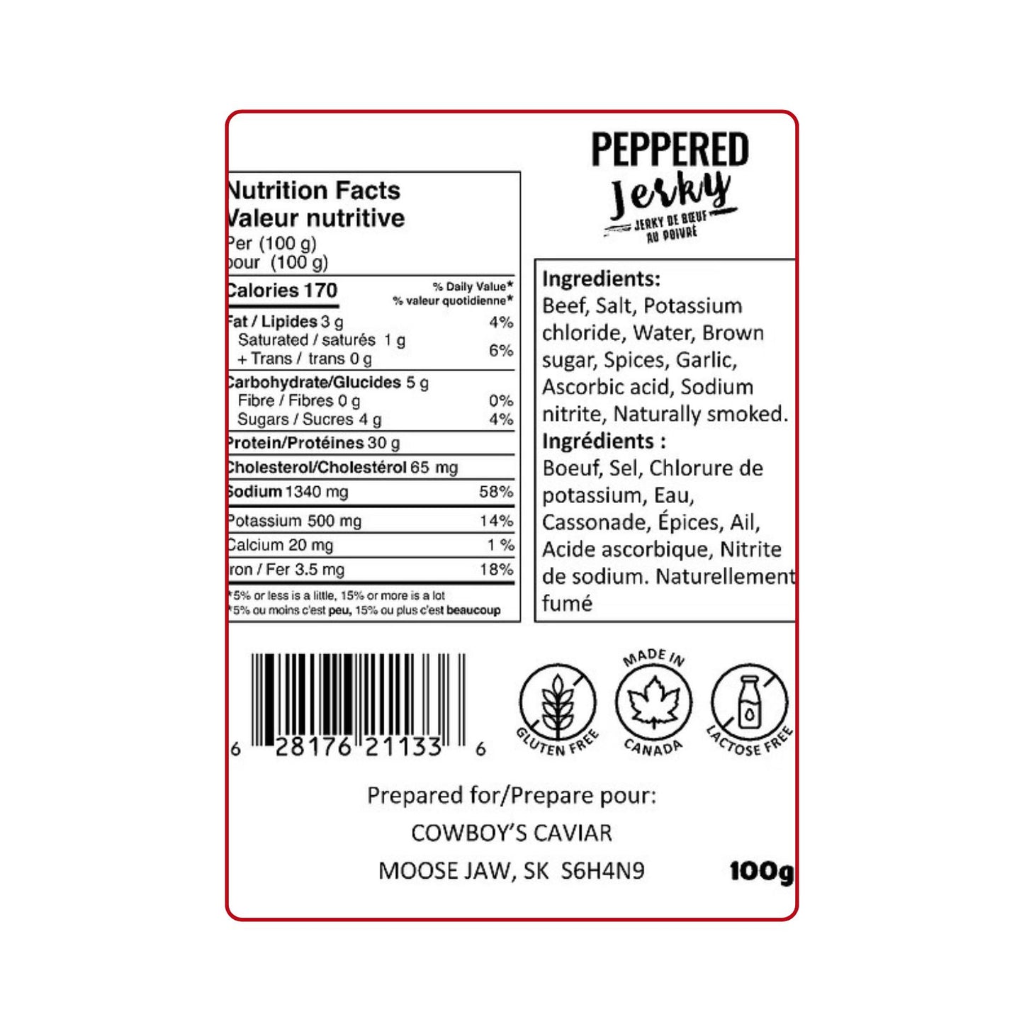 Cowboy's Caviar Old Fashioned Jerky - 100g