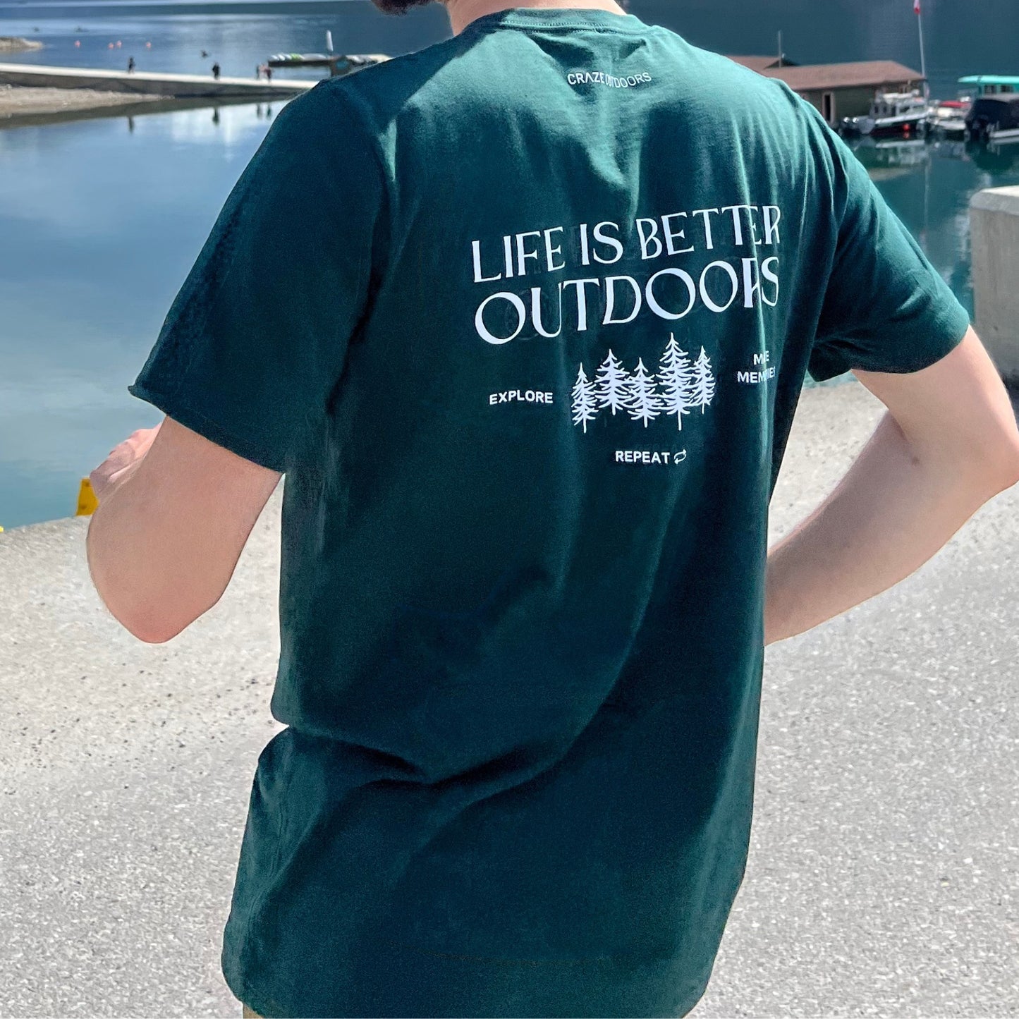 Outdoors Club Tee - Forest Green