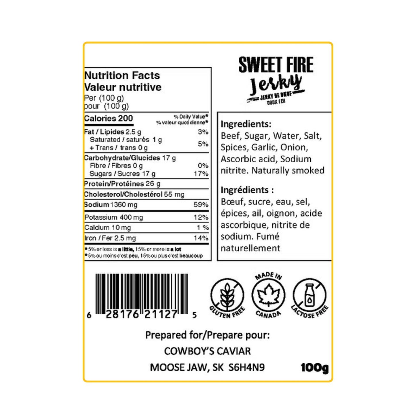 Cowboy's Caviar Old Fashioned Jerky - 100g