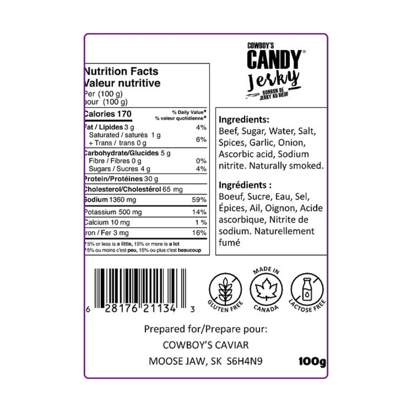 Cowboy's Caviar Old Fashioned Jerky - 100g