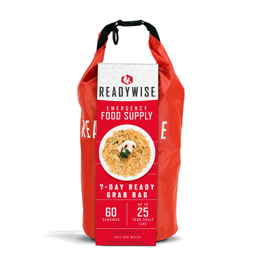 ReadyWise 7 Day Emergency Dry Bag 60 Servings Breakfast and Entrée Grab and Go