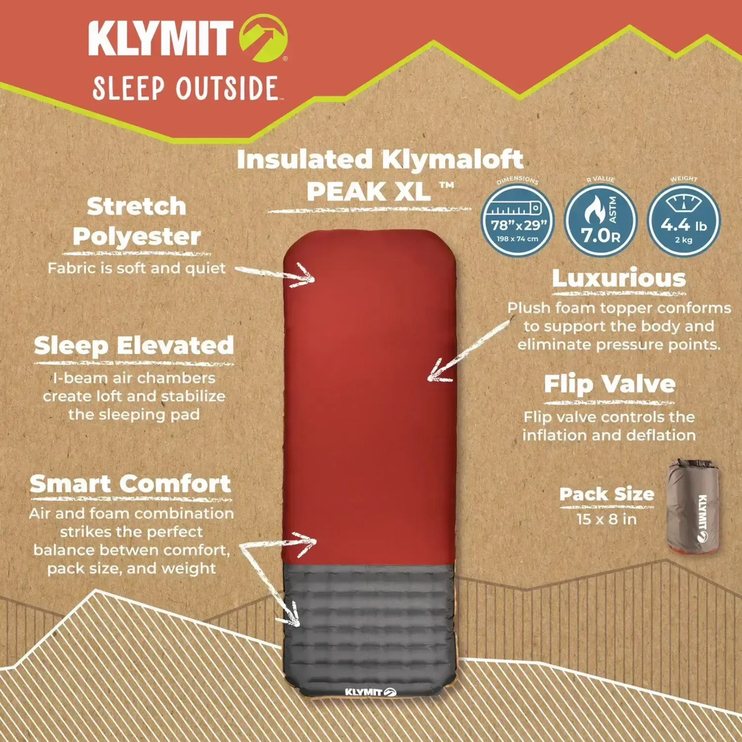 Klymit Insulated Klymaloft - PEAK XL