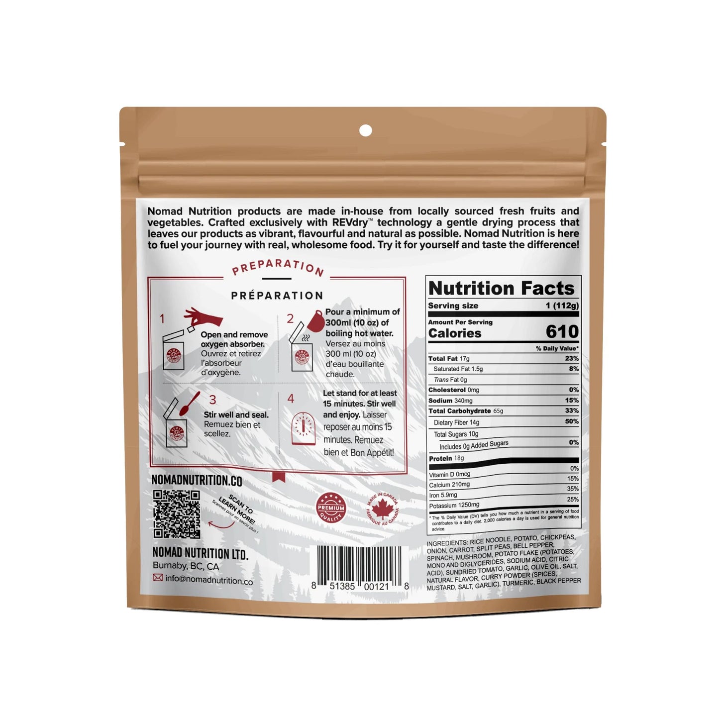 Nomad Nutrition Indian Red Lentil Stew