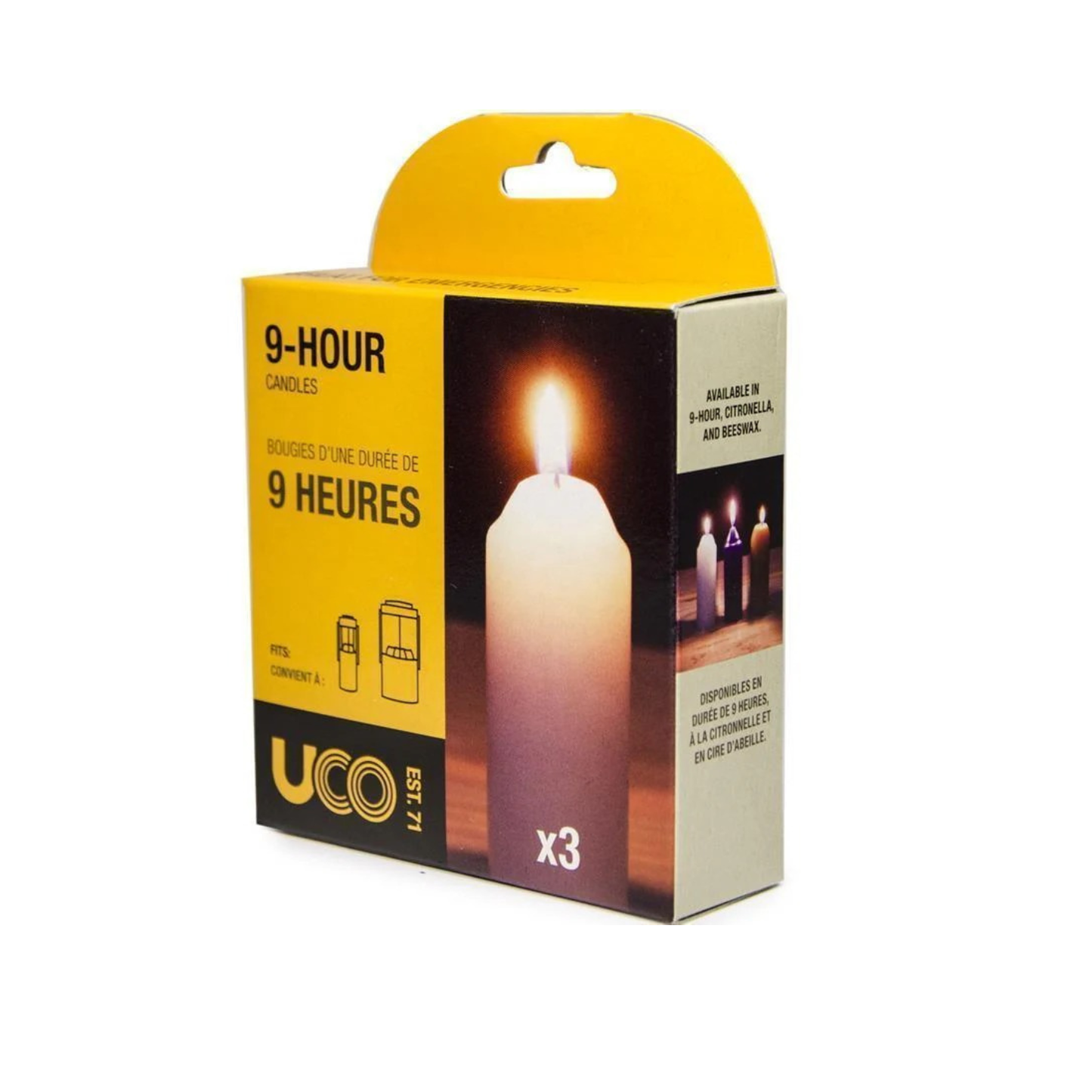 UCO 9-Hour Candles, 3-Pack