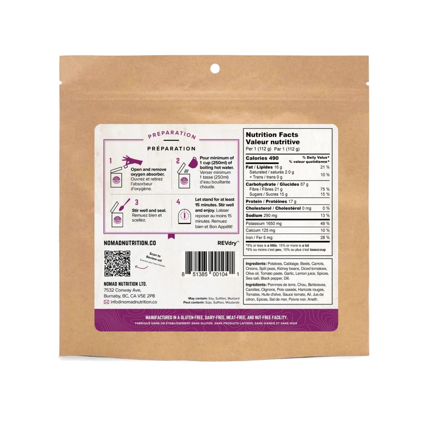 Nomad Nutrition Ukrainian Borscht