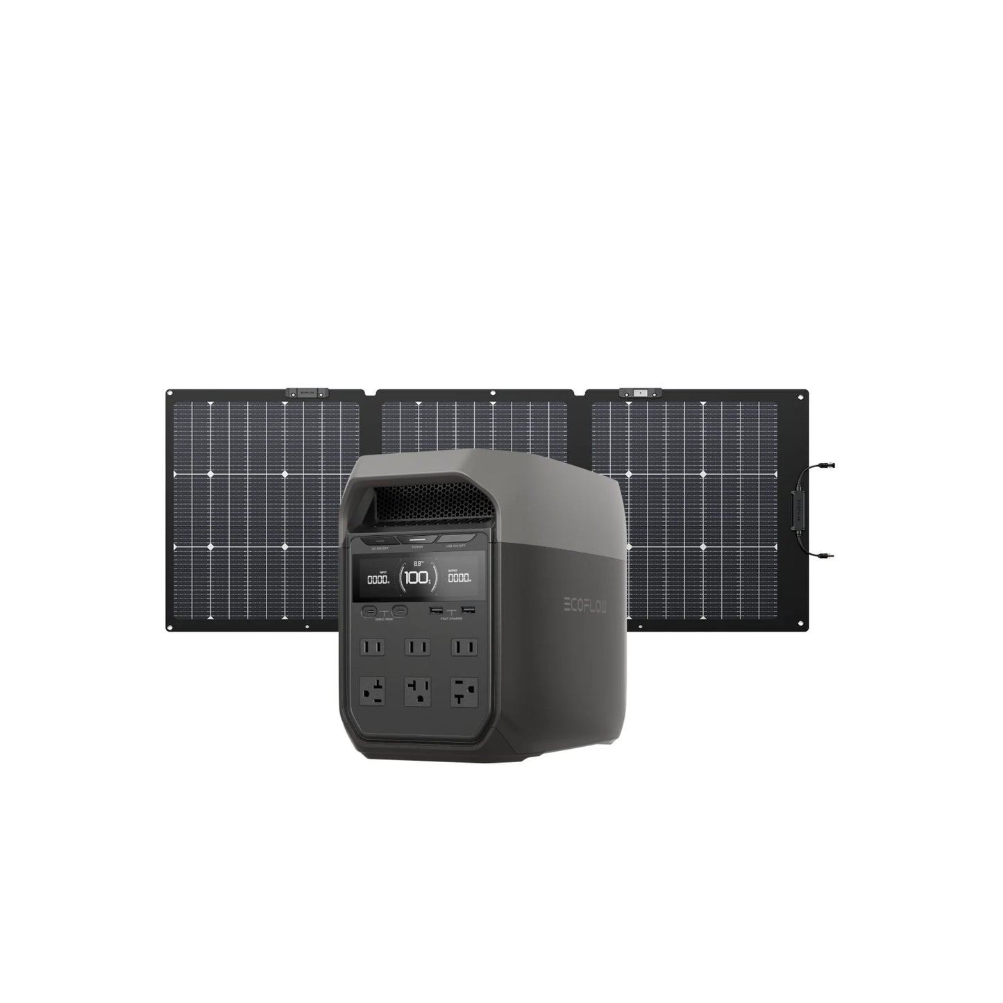 EcoFlow Delta 3 Solar Generator (160w Panels)