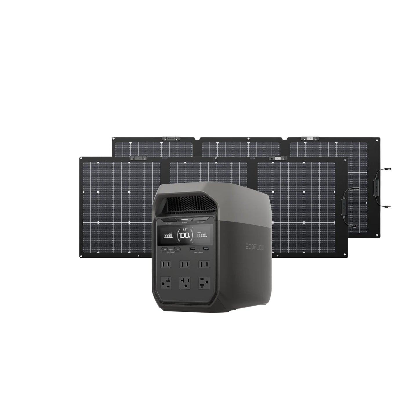EcoFlow Delta 3 Solar Generator (160w Panels)