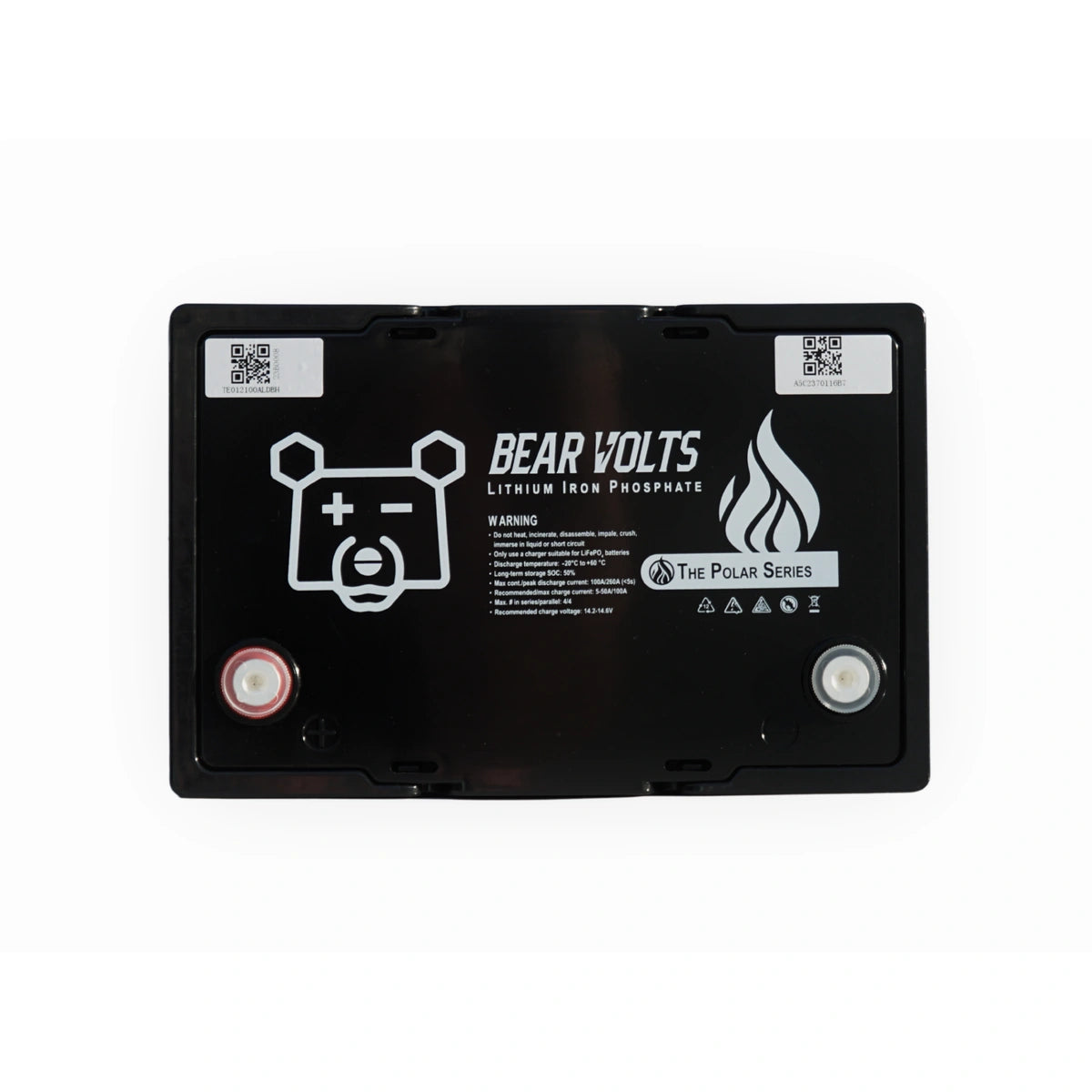 Bear Volts 12V 100 Ah LiFePO₄ Heated Deep Cycle Battery