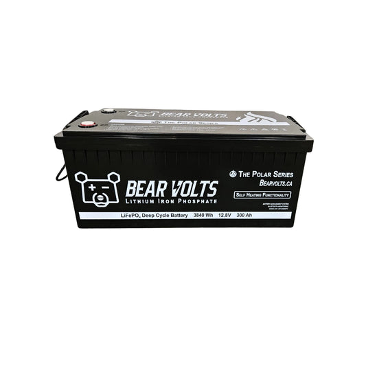 Bear Volts 12V 300 Ah LiFePO₄ Heated Deep Cycle Battery