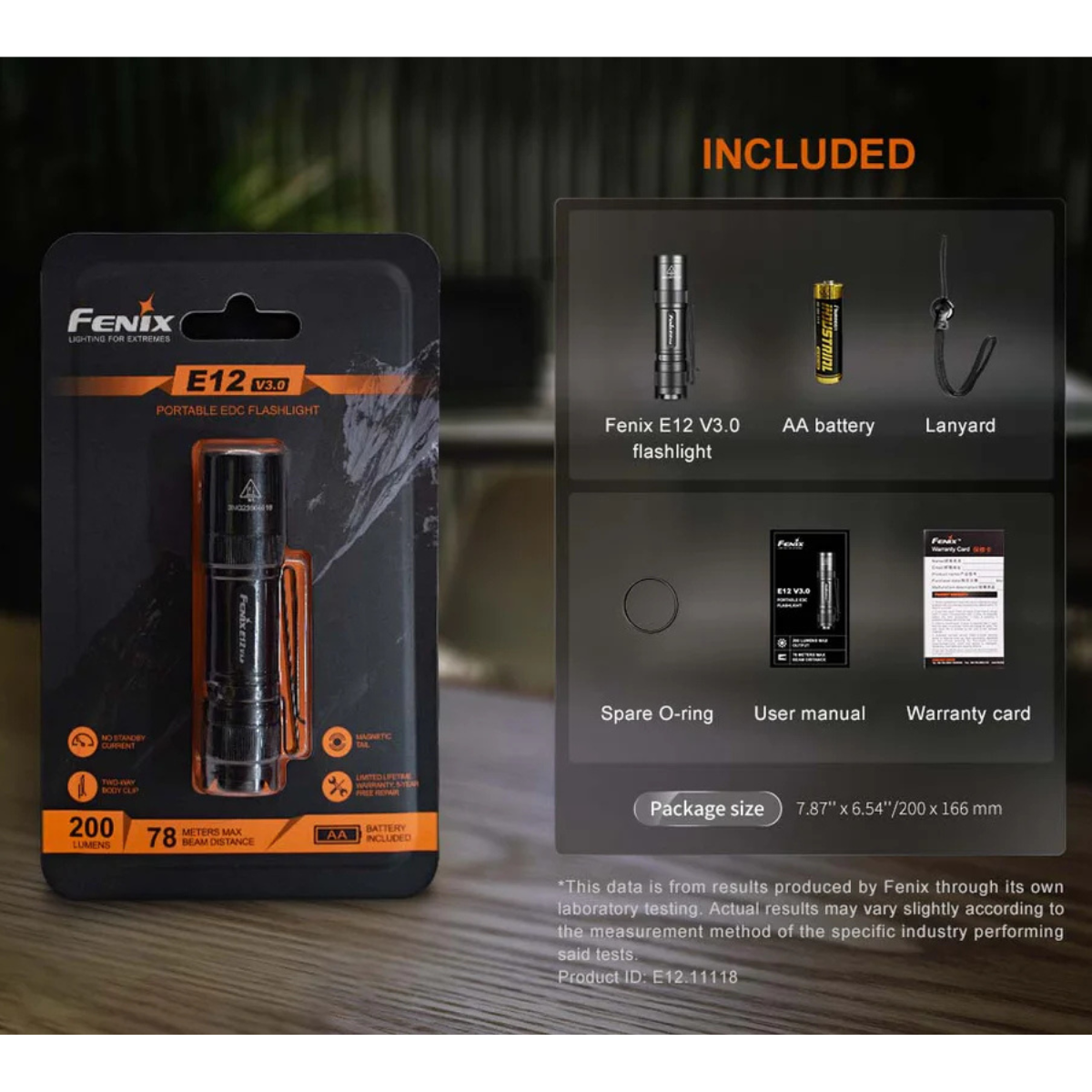 Fenix E12 V3.0 LED Flashlight