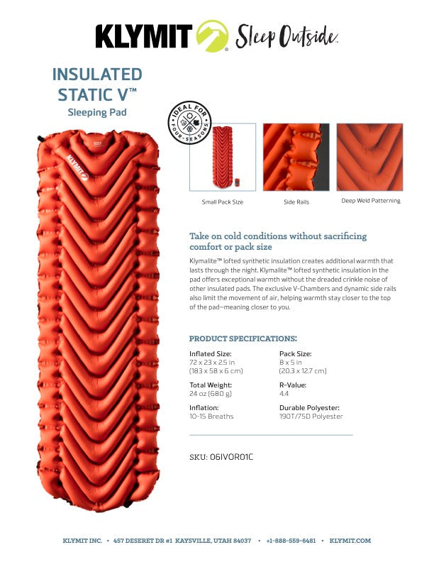 Klymit Insulated Static V