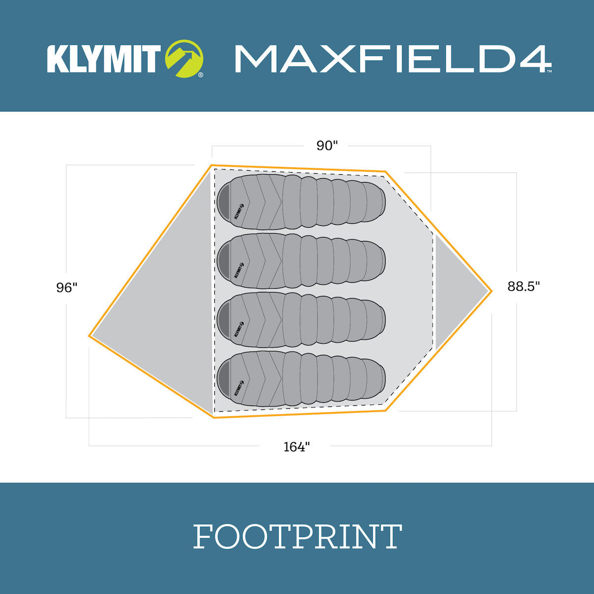 Klymit Maxfield 4 Tent Orange/Grey