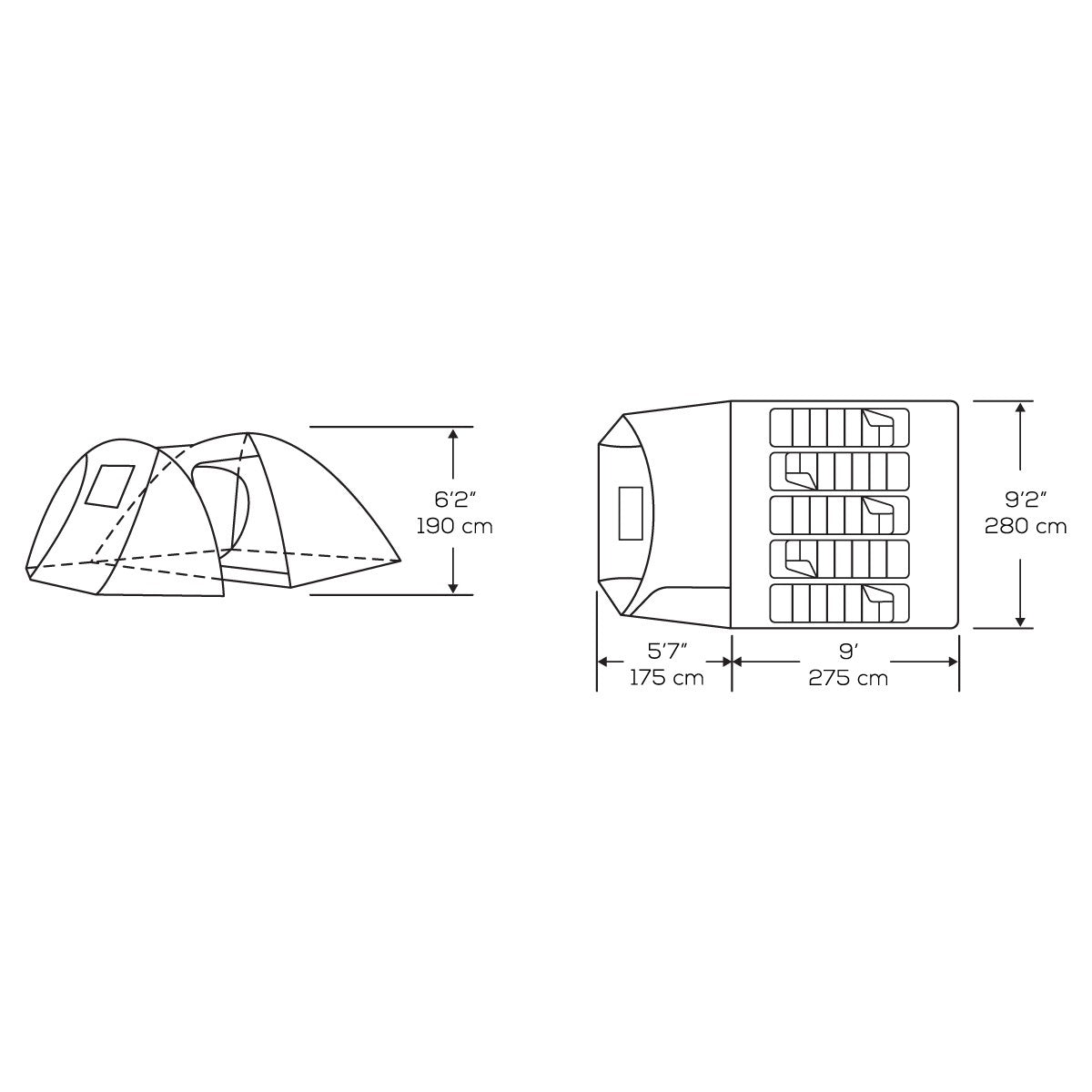 Kuma Bear Den 9 Cabin Tent