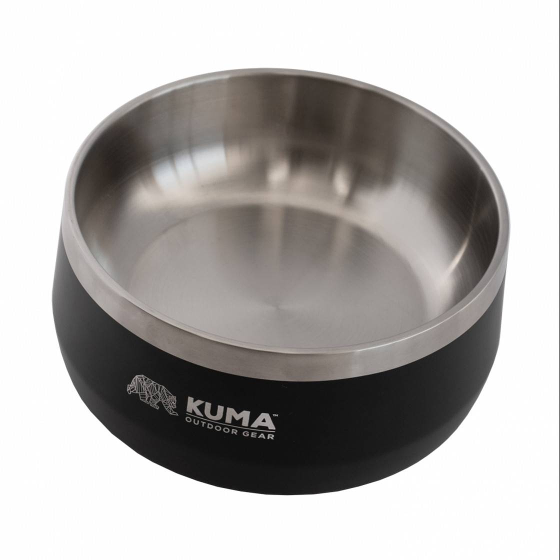 Kuma Stainless Steel Dog Bowl - Black