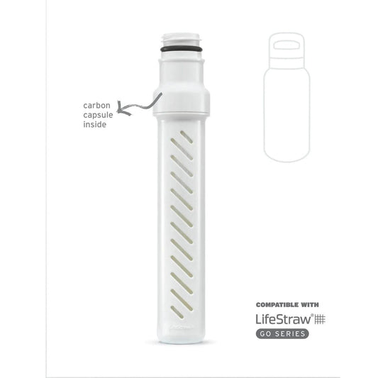 LifeStraw 2-Stage Membrane Microfilter and Activated Carbon Filter- Go Bottle, Universal