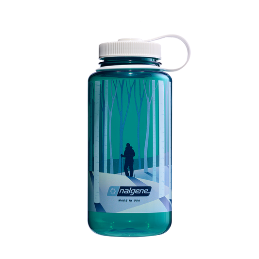 Nalgene 32oz Wide Mouth Bottle - Negative Landscape Prints (Forest)