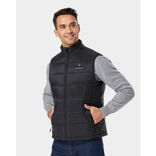 Ororo Men's Heated Padded Vest - Black