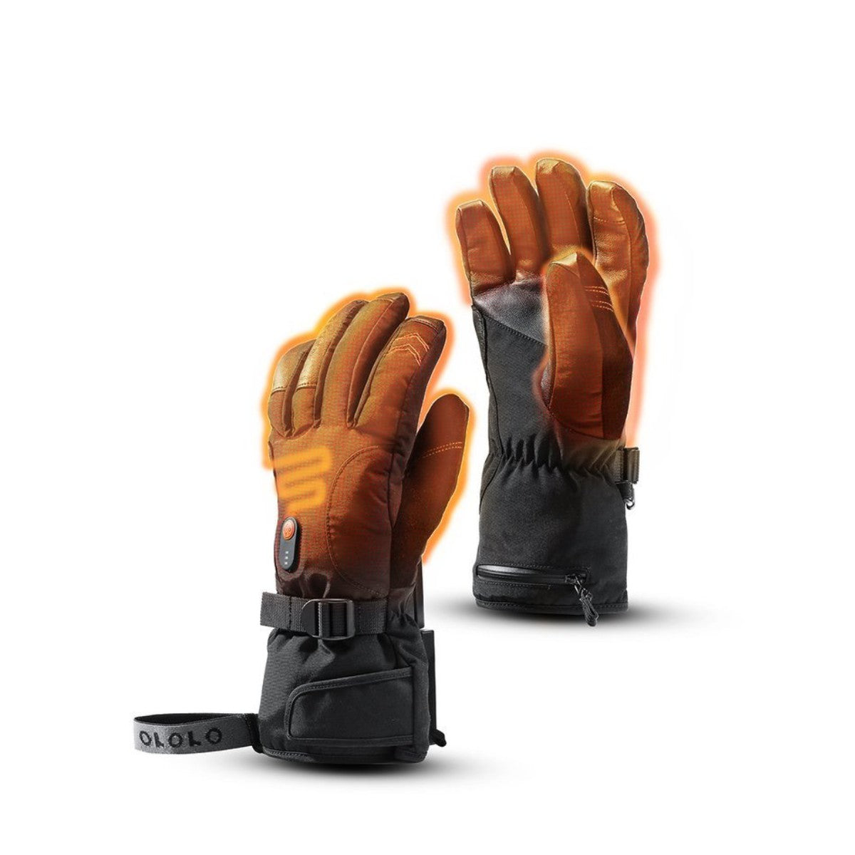 Ororo "Calgary" Heated Gloves 2.0 Black / Orange