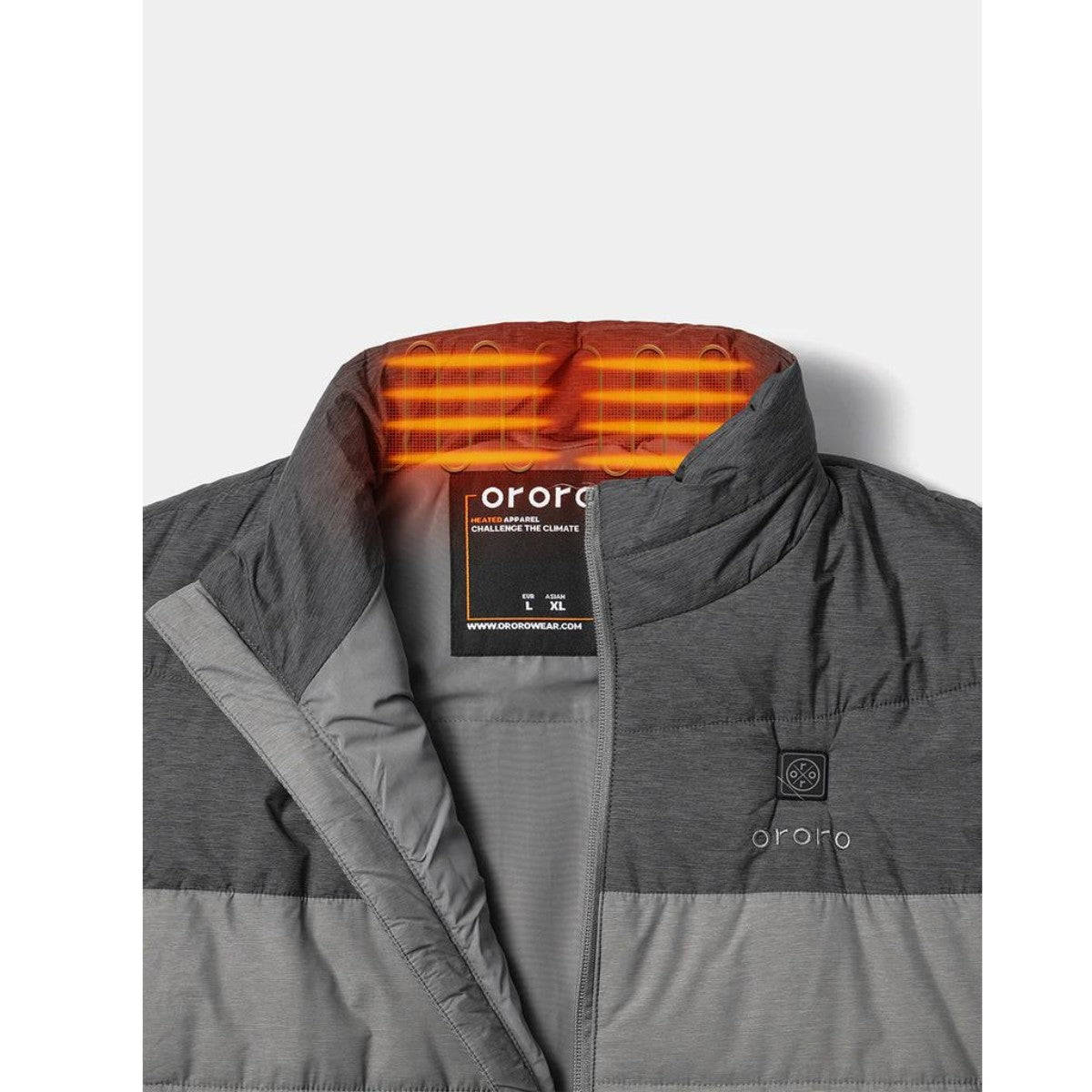 Ororo Men's 4-Zone Heated Classic Vest - Flecking Grey