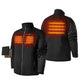 Ororo Mens Heated Full Zip Fleece Jacket - Black