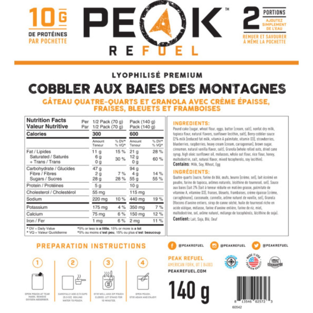 Peak Refuel Mountain Berry Cobbler