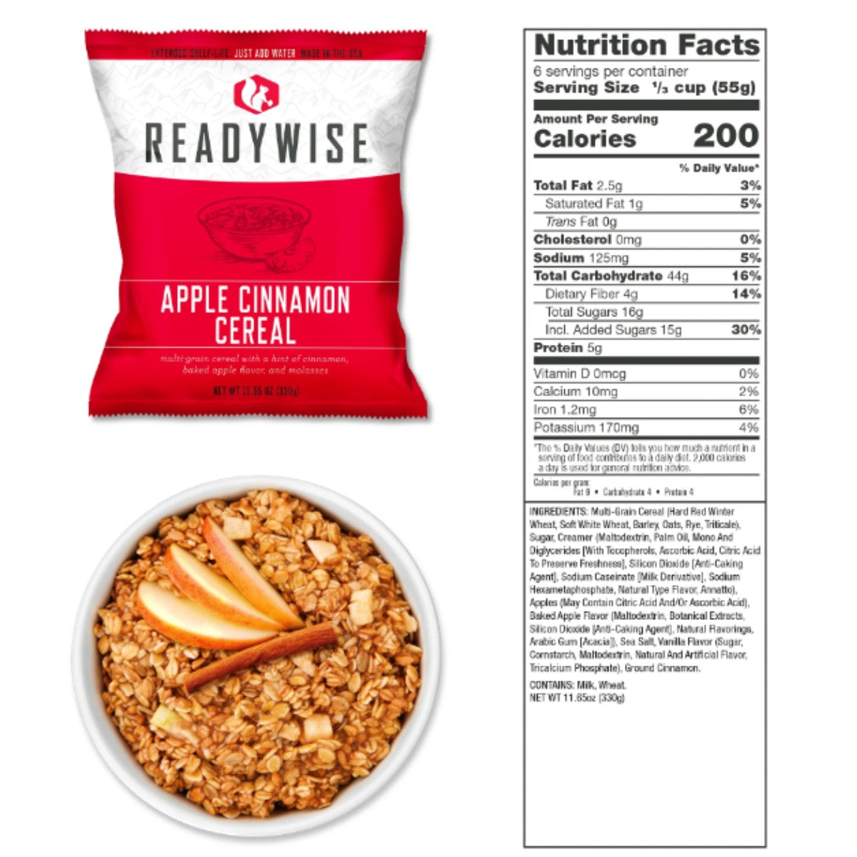 ReadyWise GLUTEN FREE  84 Serving Breakfast and Entrée Grab and Go