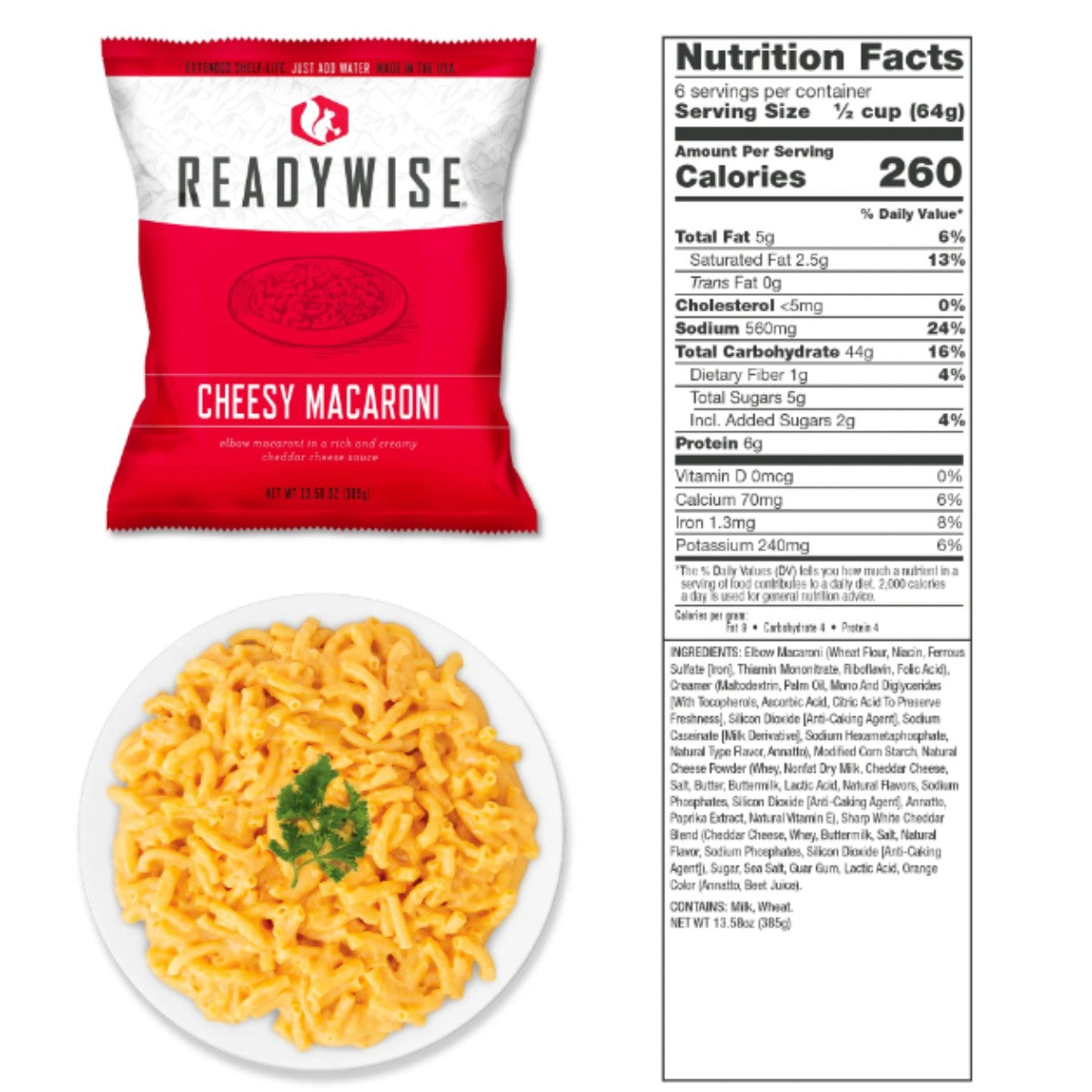 ReadyWise GLUTEN FREE  84 Serving Breakfast and Entrée Grab and Go