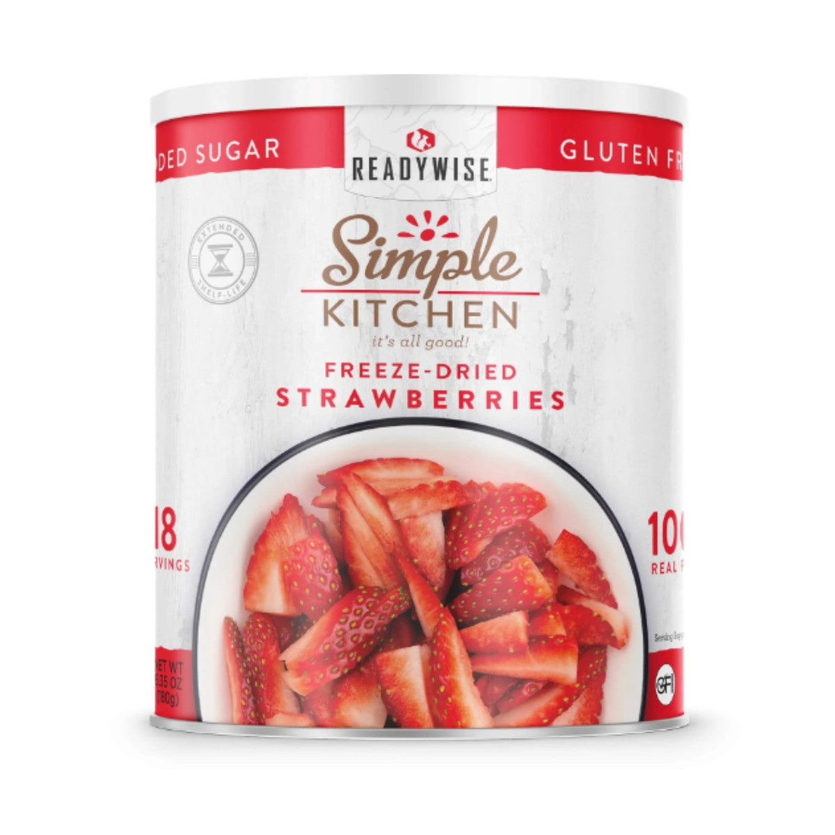 ReadyWise Simple Kitchen Freeze D Sliced Strawberries 18 Serving Can