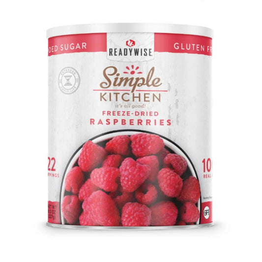 ReadyWise Simple Kitchen Freeze Dried Raspberries 22 Serving Can