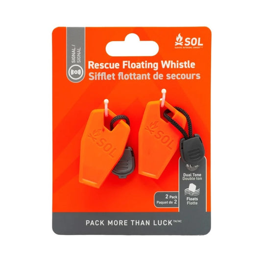 SOL Rescue Metal Whistle 2 Pack