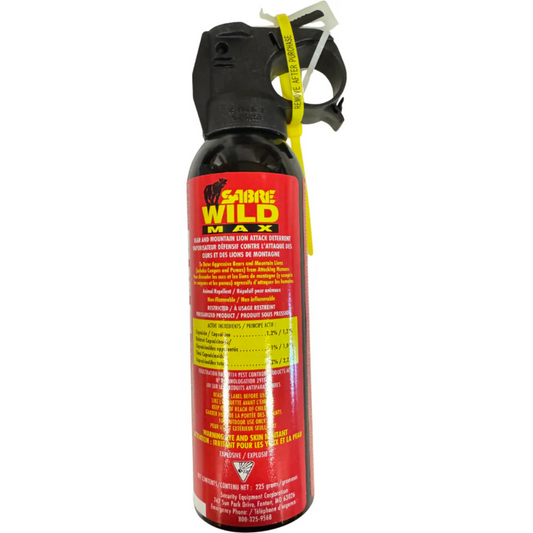 Kodiak SABRE Wild 225g Bear Spray w/ Glow in Dark Safety Wedge
