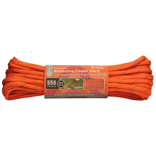 SOL Fire Lite 550 Reflective Tinder Cord 30 ft