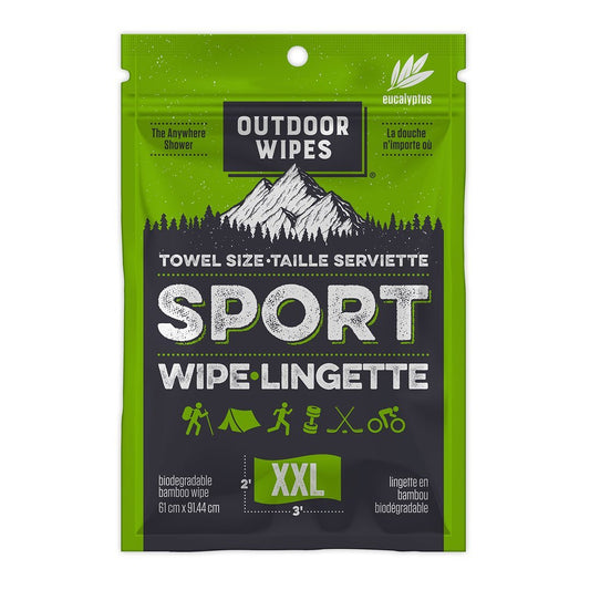 Single XXL Eucalyptus Bamboo Outdoor Wipes