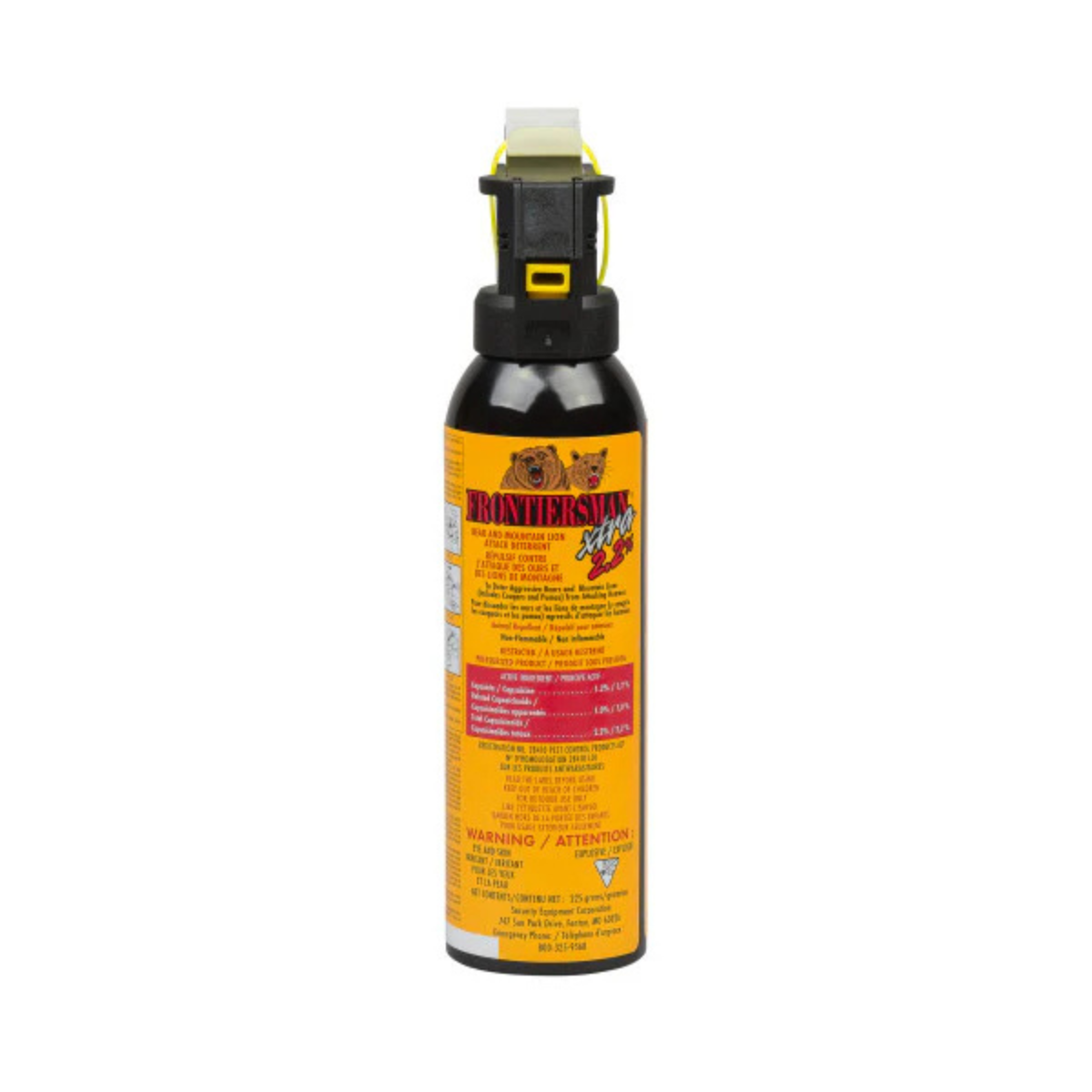 Kodiak Frontiersman Xtra 225g Bear Spray w/ Glow-in-the-Dark Safety Wedge