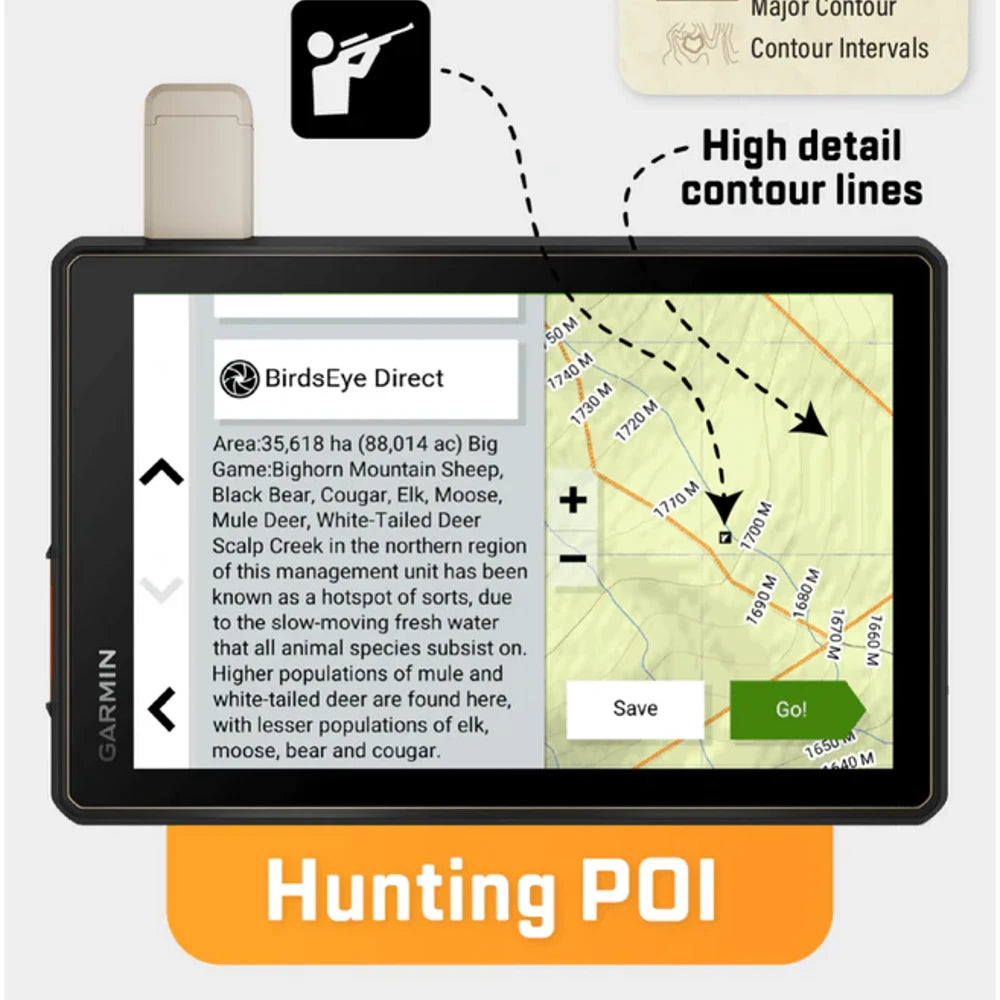 backroad maps hunting poi contour lines gps bc alberta
