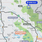 Backroad Maps Kakwa Falls Kakwa Wildland Provincial Park Alberta destination map regional overview map showing terrain, trails, waterfalls and backcountry access routes.