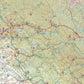 Backroad Maps Red Deer to Nordegg Alberta destination map detailed map section showing highways, terrain, recreation areas and travel routes.