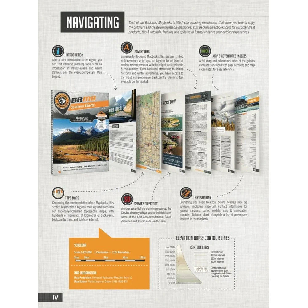 Backroad Maps Southern Alberta Backroad Mapbook how to use this mapbook showing detailed maps, trails, and outdoor recreation information.