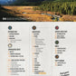 Southern Alberta Backroad Mapbook contents page featuring adventure guide sections including fishing, hunting, trails, and camping.