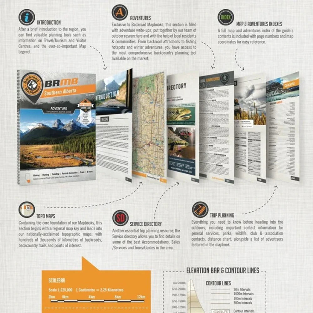 Mapbook Detailed Southern Alberta Backcountry Maps – Detailed Adventure Map Book – Craze ...