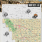 Southern Alberta topographic map key from Backroad Maps mapbook showing navigation symbols, off-road routes and crown land access.