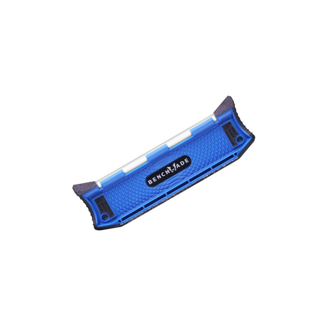 Benchmade 20 degree guided hone tool angled view highlighting ergonomic design