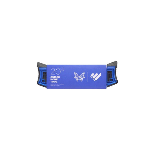 Benchmade 20 degree guided hone tool with packaging sleeve and product branding