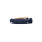 Benchmade 535FE-05 Bugout folding knife closed view with blue handle.