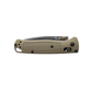 Benchmade Bugout drop point knife closed showing ranger green handle texture